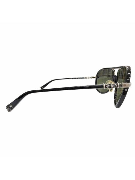 Chrome Hearts Mflaps Part 925 Acetate Teardrop Sunglasses Black Silver 63 main image 11